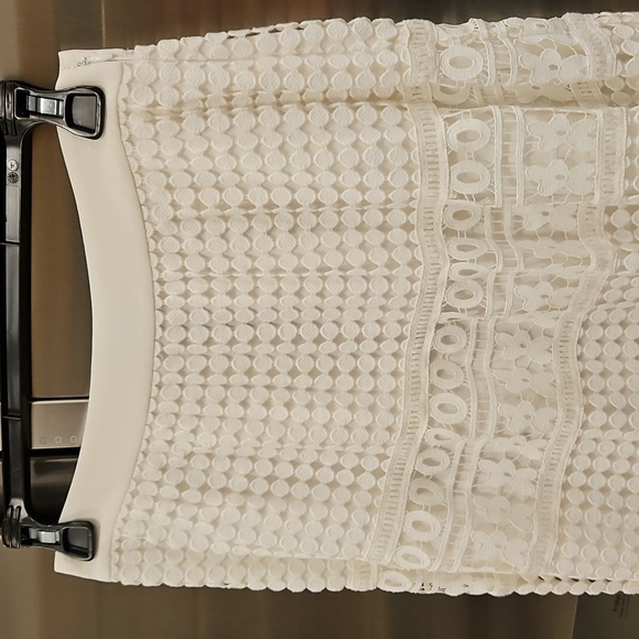 💕DIANE VON FURSTENBERG DVF💕 Tiana Lace Floral Skirt ~ White 2 NWT - Picture 12 of 16